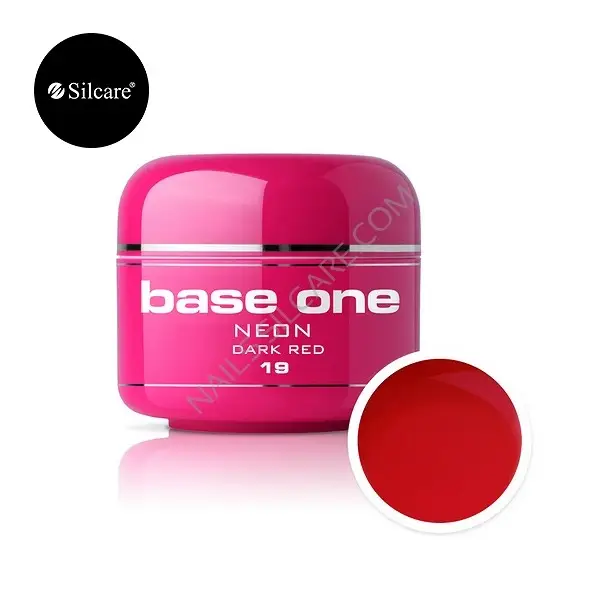 Gel Uv Color Base One Silcare Neon Dark Red