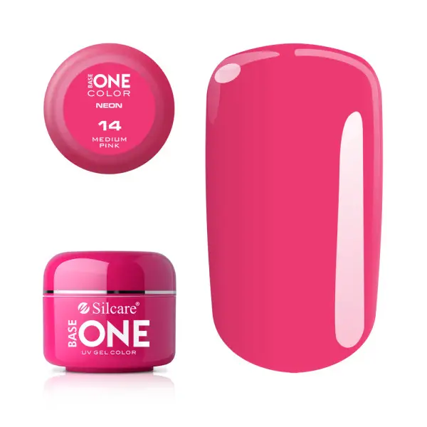 Gel Uv Color Base One Silcare Neon Medium Pink