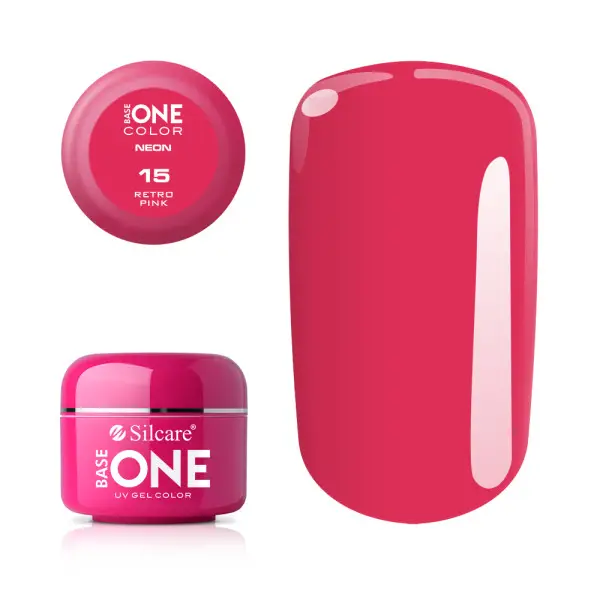Gel Uv Color Base One Silcare Neon Retro Pink
