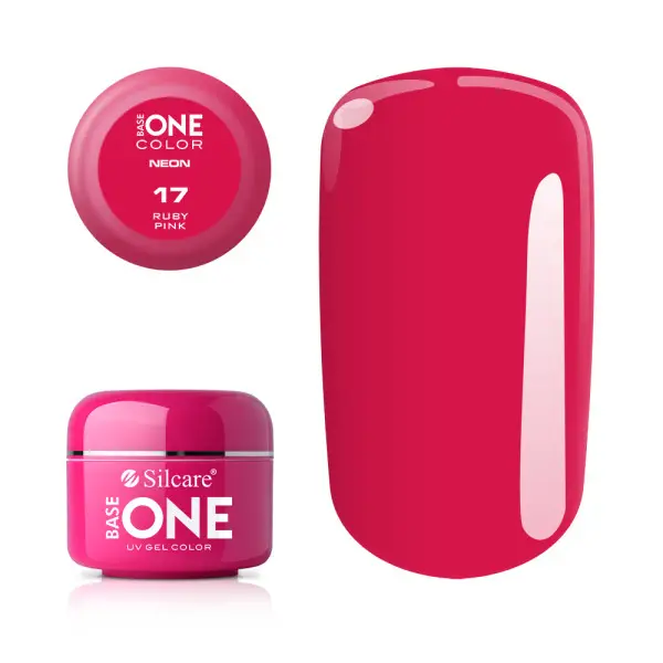 Gel Uv Color Base One Silcare Neon Ruby Pink