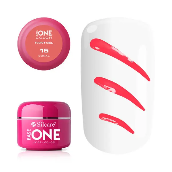 Gel Uv Color Base One Silcare Paint Coral